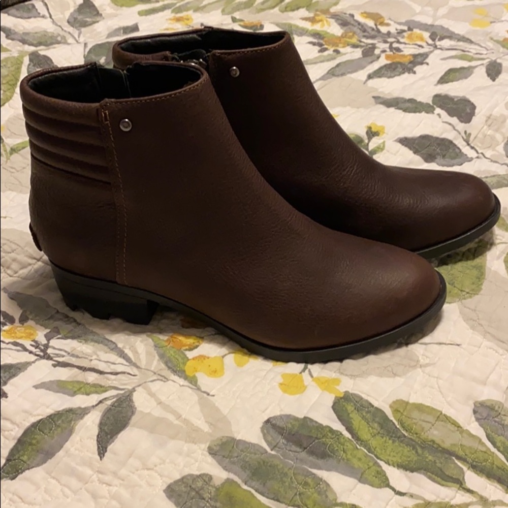 Sorel Waterproof Brown Leather Danica Boot 9.5